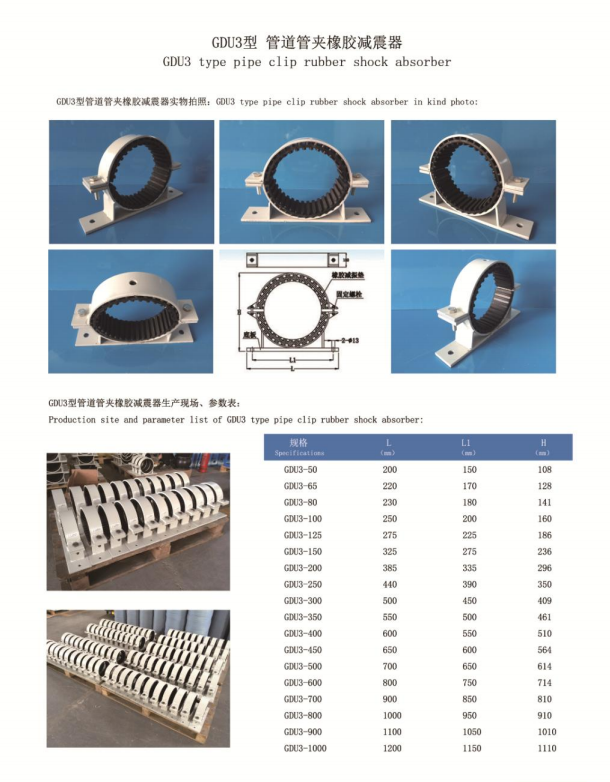 管道管夾參數(shù)表